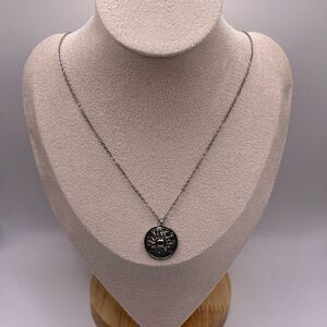 Macy's Horoscope Sun Charm Pendant Layering Silver Necklace